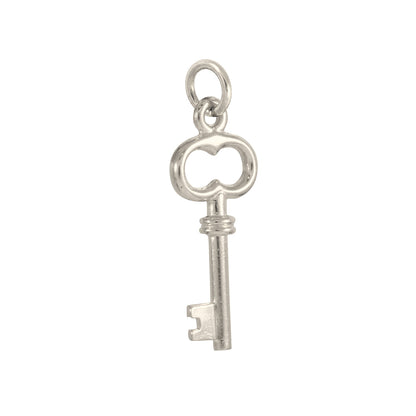 9ct White Gold Key Charm