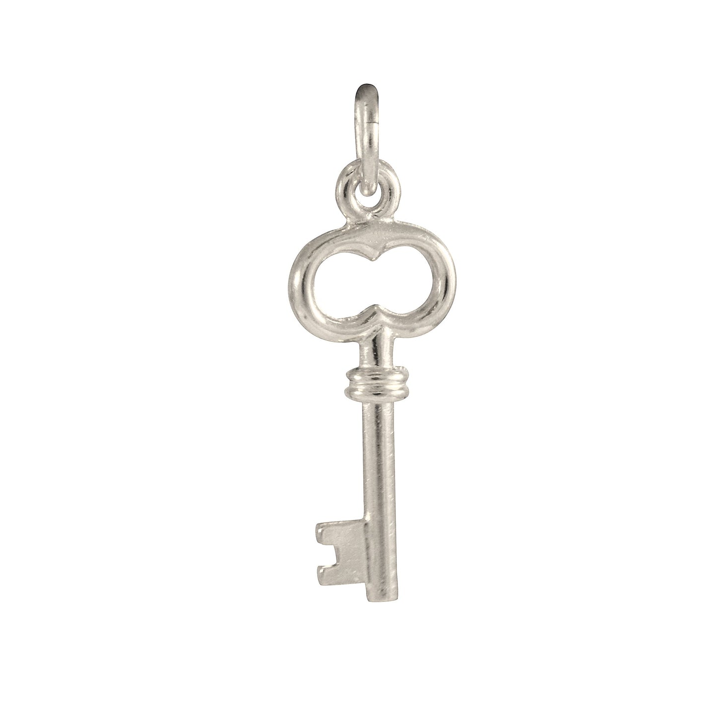 9ct White Gold Key Charm
