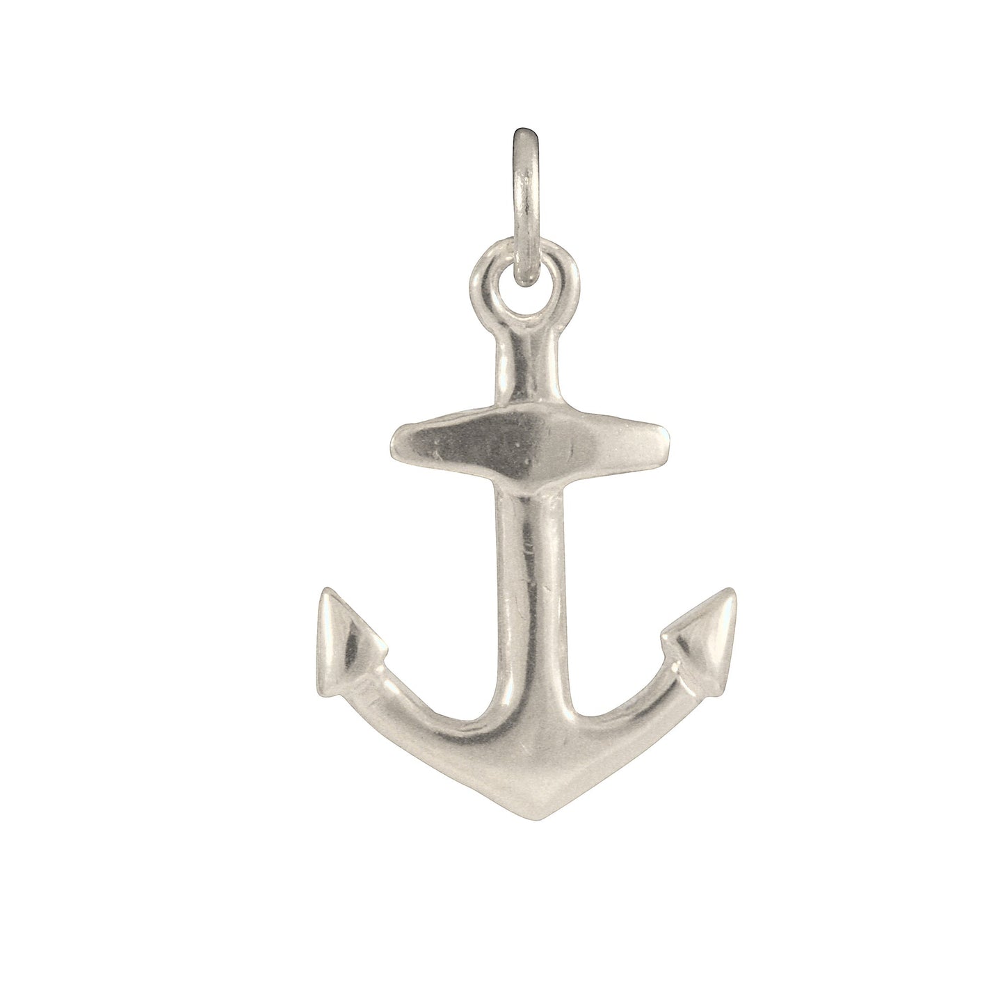 9ct White Gold Anchor Charm