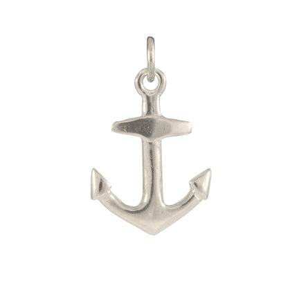 9ct White Gold Anchor Charm