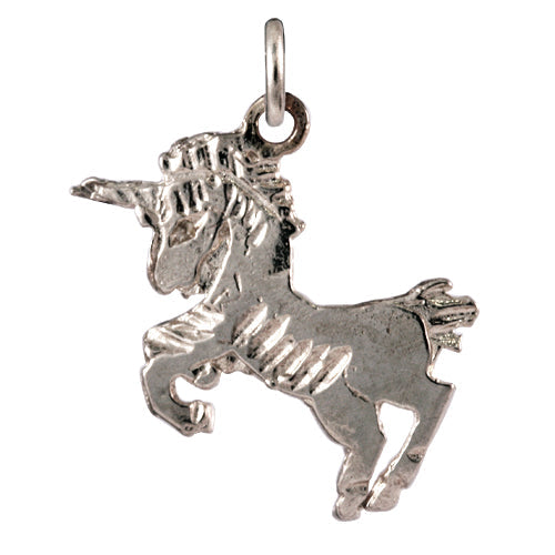 9ct White Gold Gold Unicorn Charm