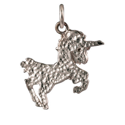 9ct White Gold Gold Unicorn Charm