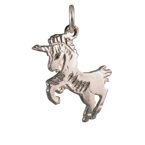 9ct White Gold Gold Unicorn Charm