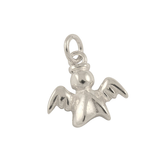 9ct White Gold Angel Charm