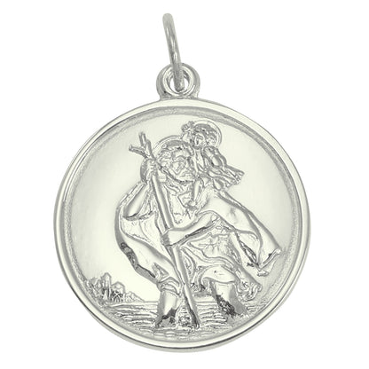 9ct White Gold St Christopher Pendant