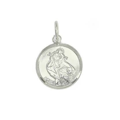 9ct White Gold St Christopher Pendant