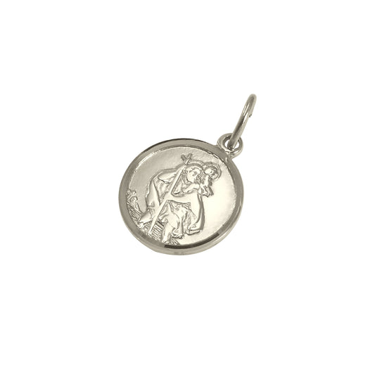 9ct White Gold St Christopher Pendant