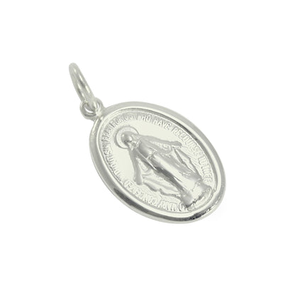 9ct White Gold Miraculous Medal