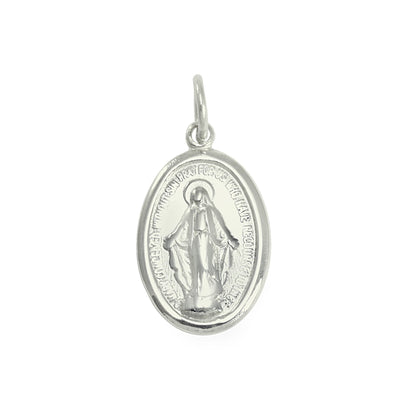 9ct White Gold Miraculous Medal