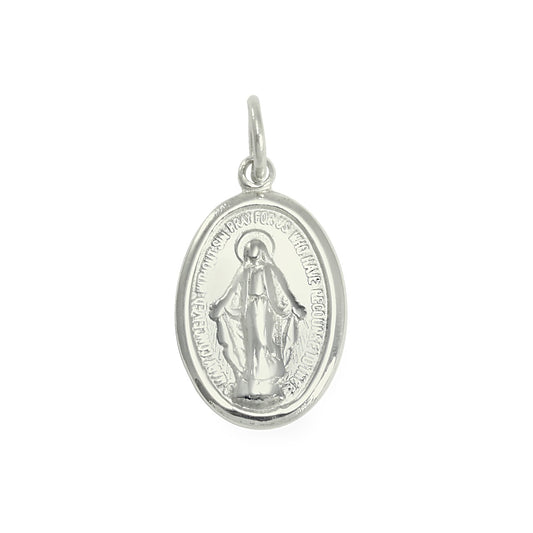 9ct White Gold Miraculous Medal