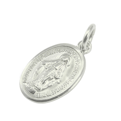 9ct White Gold St Mary Pendant