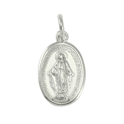 9ct White Gold St Mary Pendant