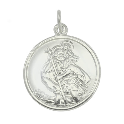 9ct White Gold St Christopher Pendant