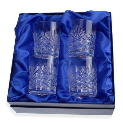 Set of 4 Old Fashioned 10oz Glass Tumblers