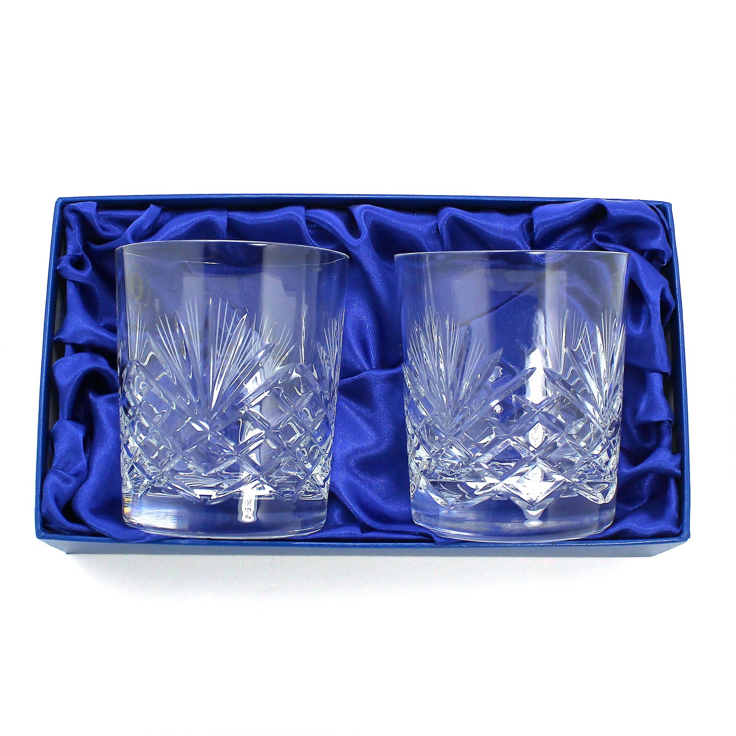 Set of 2 Old Fashioned 10oz Glass Tumblers