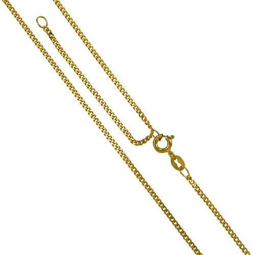 9ct Yellow Gold Convertable Diamond Cut Curb Chain