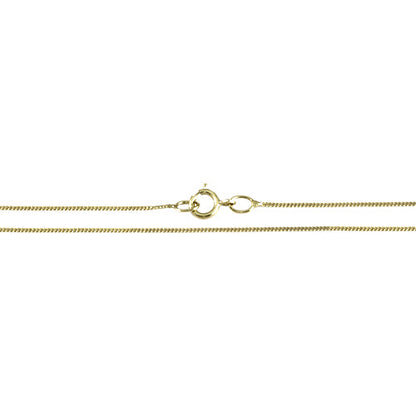 9ct Gold Diamond Cut Curb Chain
