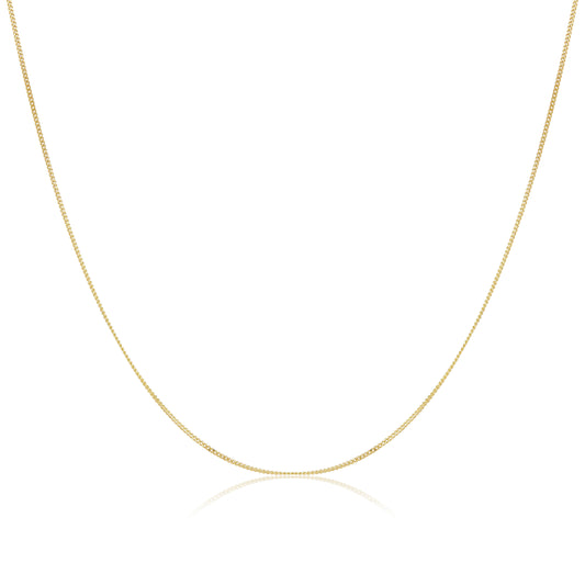 9ct Gold Diamond Cut Curb Chain