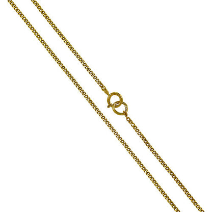 9ct Yellow Gold Diamond Cut Curb Chain