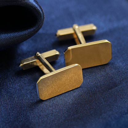 9ct Gold Classic Swivel Back Cufflinks