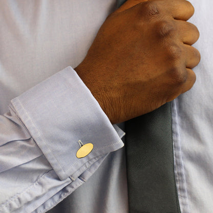 9ct Gold Classic Oval Cufflinks
