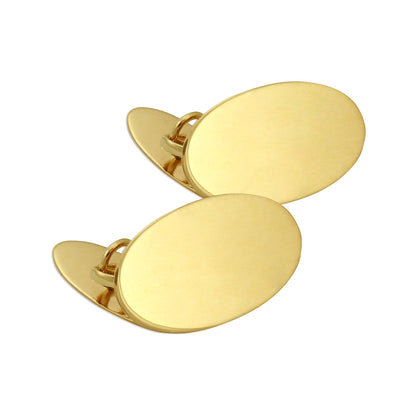 9ct Gold Classic Oval Cufflinks