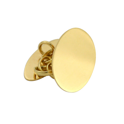 9ct Gold Classic Oval Cufflinks
