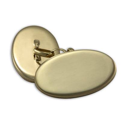 9ct Gold Classic Oval Cufflinks
