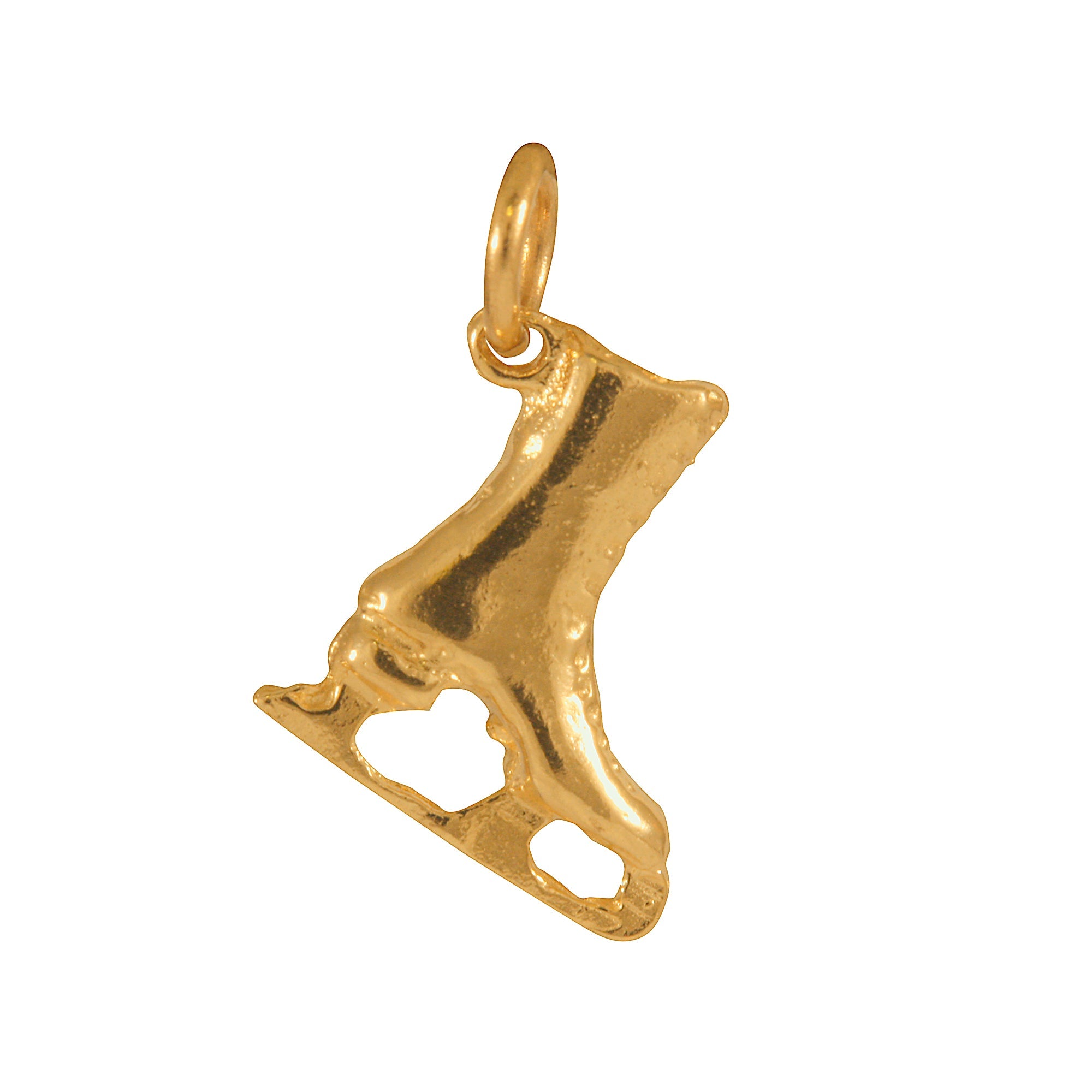 Solid 9ct Gold Ice Skate Charm Pendant outlet