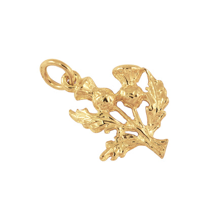 9ct Gold Thistle Charm