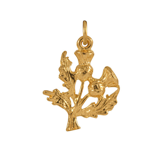 9ct Gold Thistle Charm