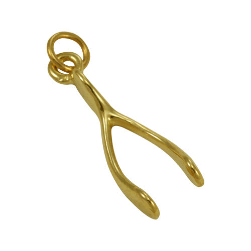 9ct Gold Wishbone Charm