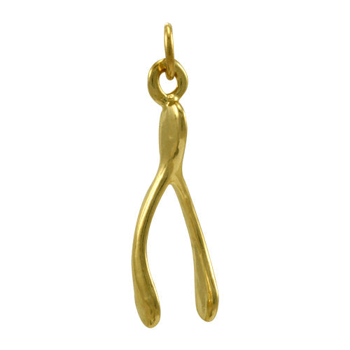 9ct Gold Wishbone Charm