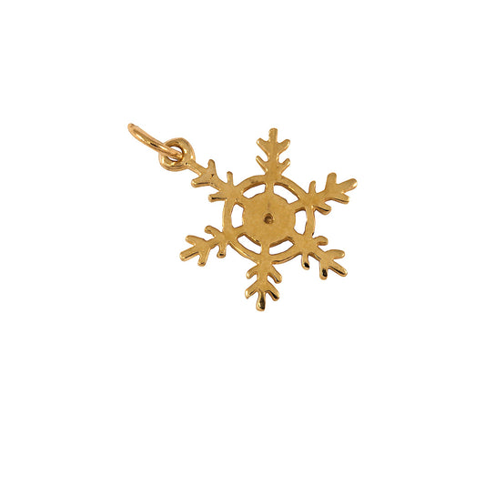 9ct Gold Snowflake Charm