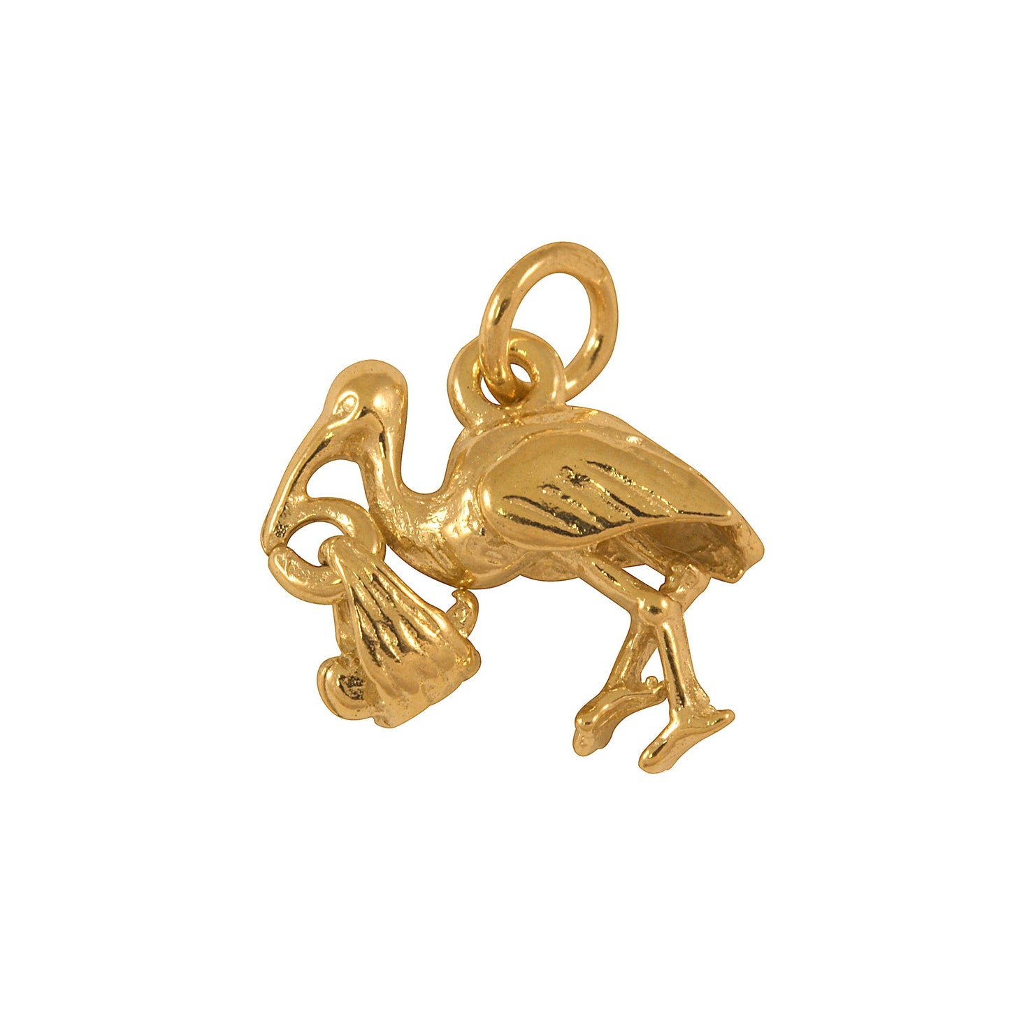 9ct Gold Stork Charm