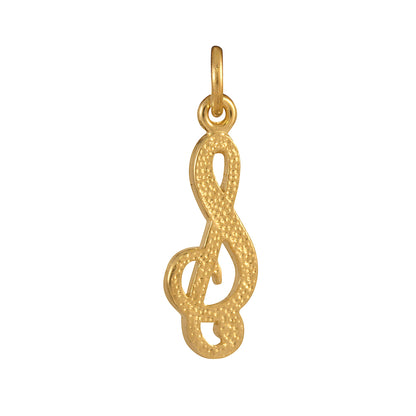 9ct Gold Treble Clef Music Charm