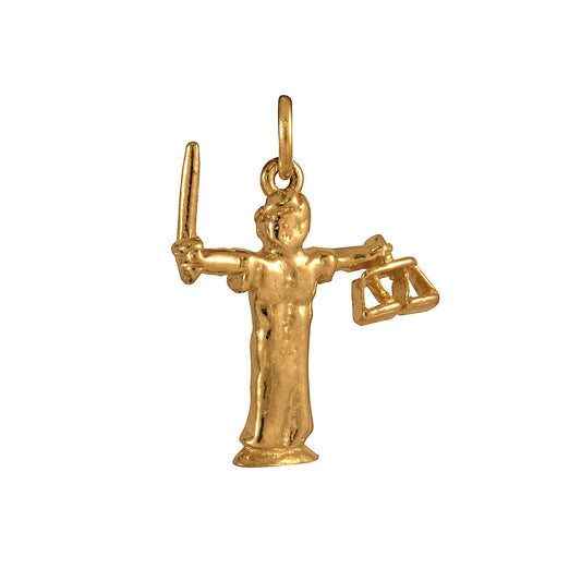 9ct Gold Lady Justice Charm