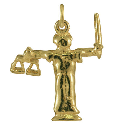 9ct Gold Lady Justice Charm