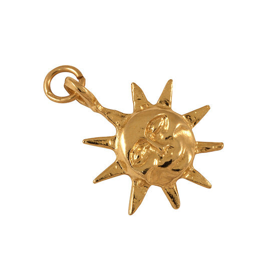 9ct Gold Sun Charm