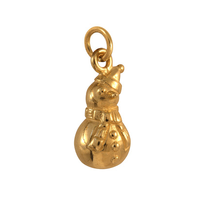 9ct Gold Snowman Charm