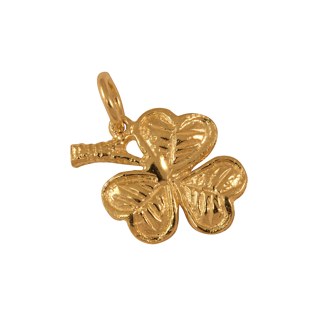 9ct gold shamrock lucky charm