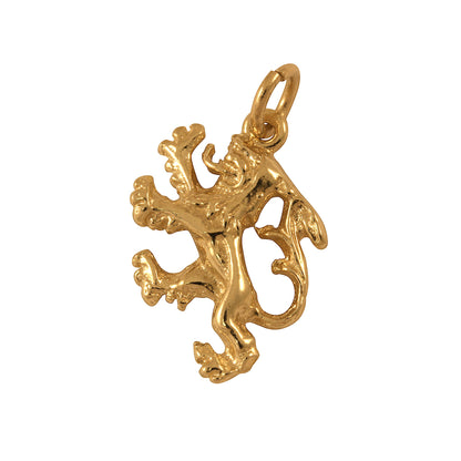 9ct Gold Rampant Lion Charm