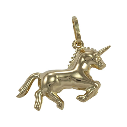 9ct Gold Hollow Unicorn Charm
