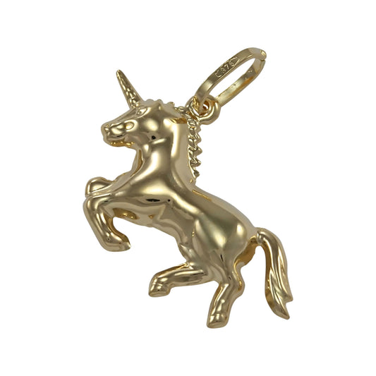 9ct Gold Hollow Unicorn Charm