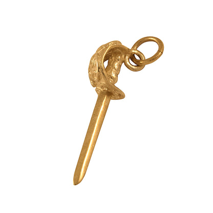 9ct Gold Sword Charm