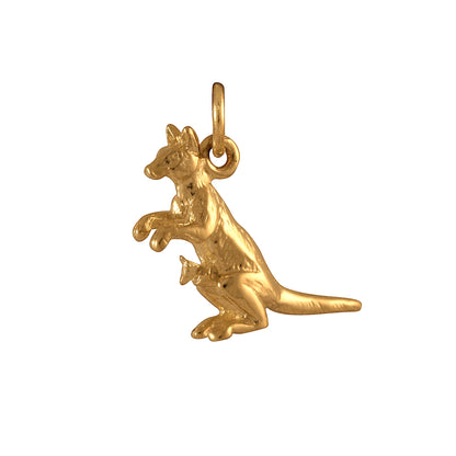 9ct Gold Kangaroo with Joey Charm