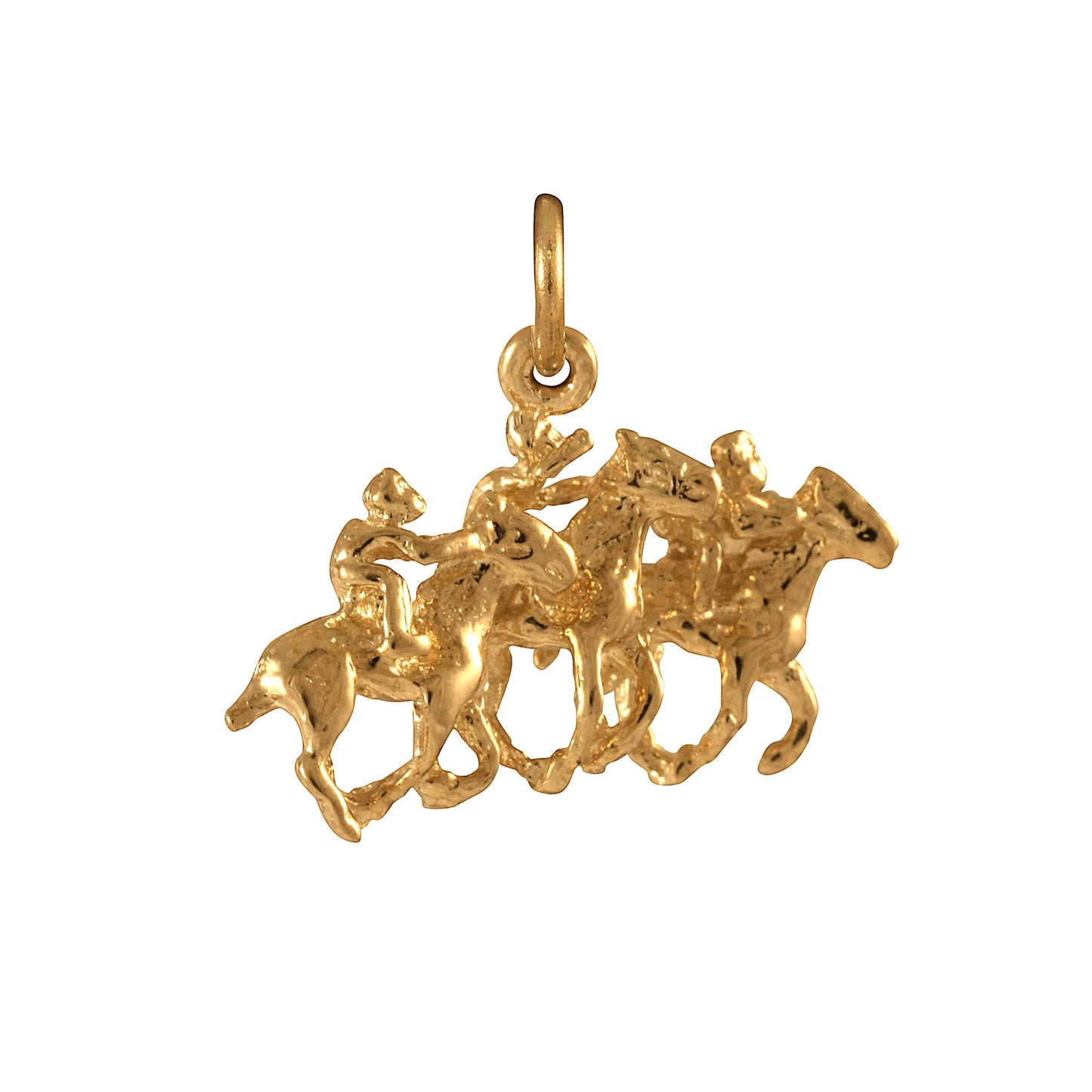 9ct Gold Racing Horses Charm