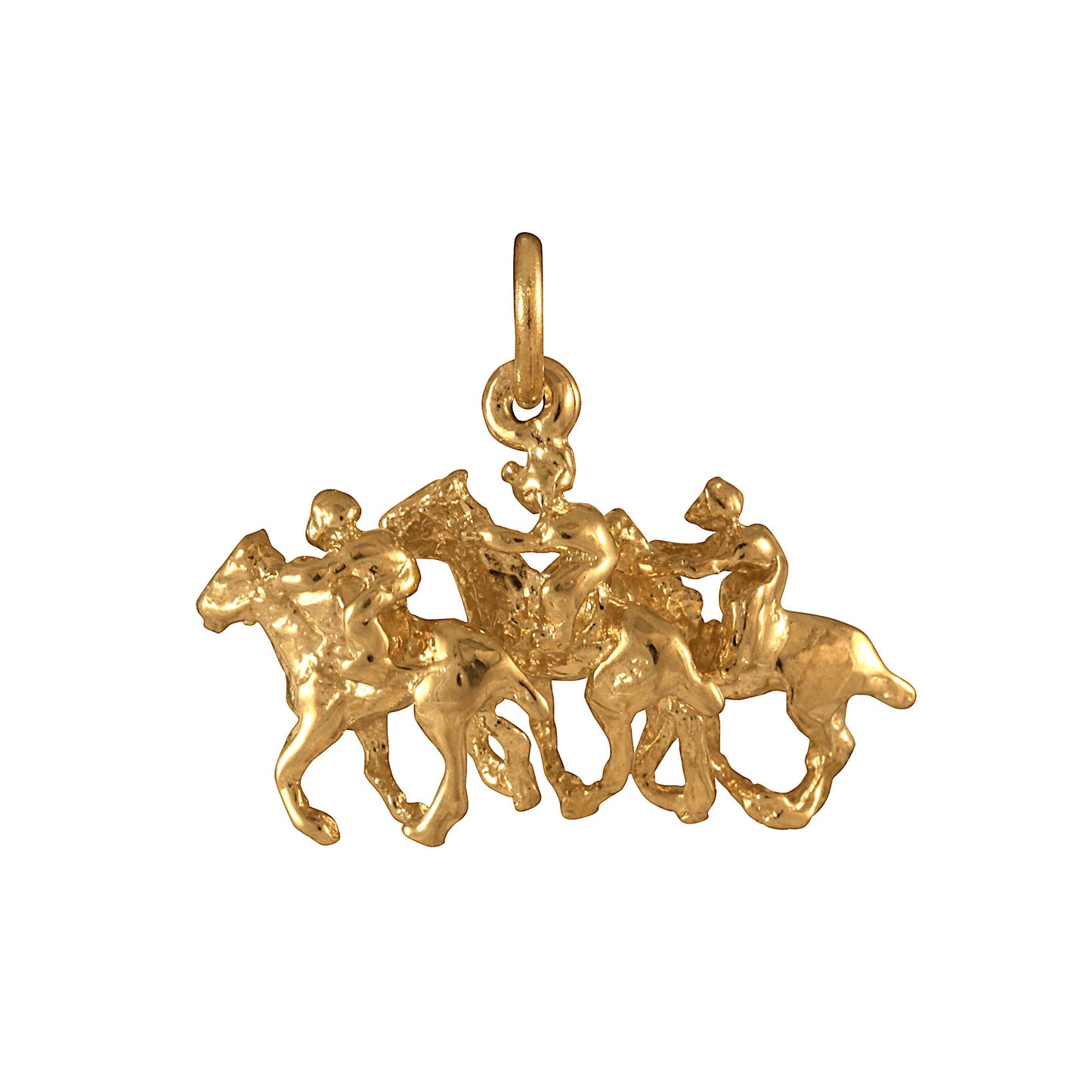 9ct Gold Racing Horses Charm