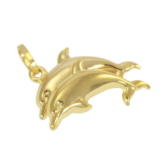 9ct Gold Mother With Baby Dolphin Charm