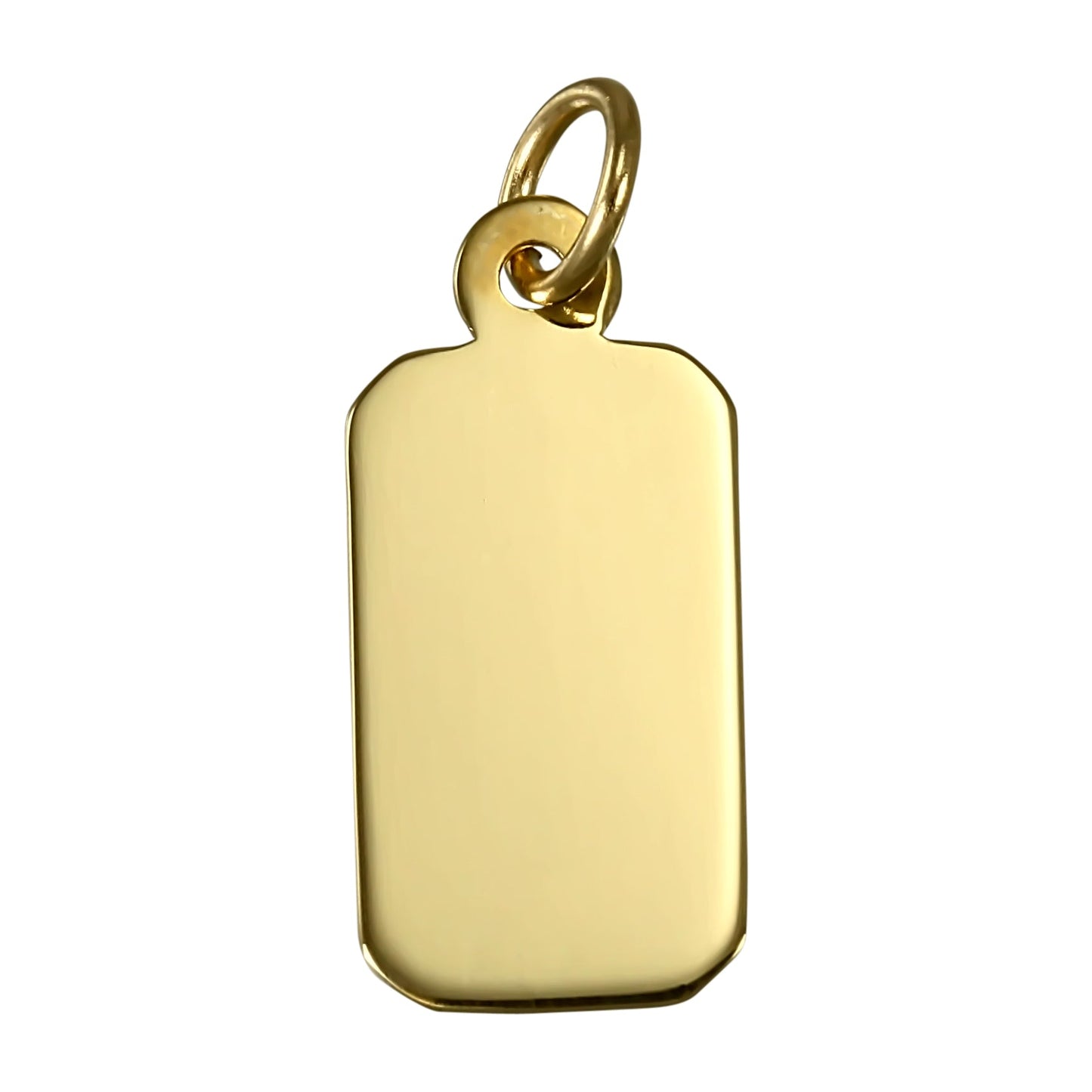 9ct Gold Engravable Rectangular Pendant